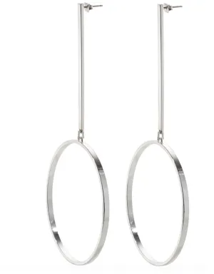 Jenny Bird Edie Hoops in Silver - Large