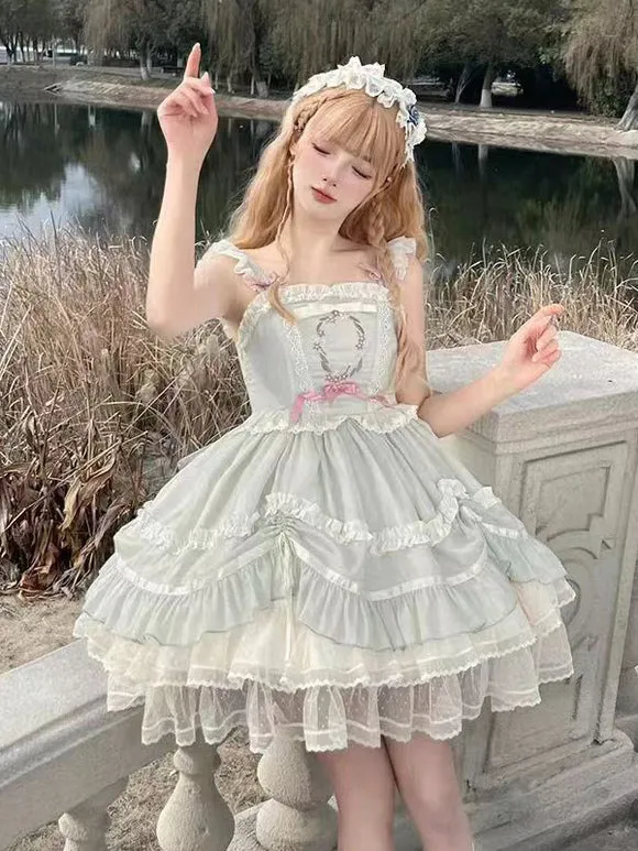 JSK Sweet Lolita Dress Polyester Sleeveless Jumper Sweet Lolita Dress