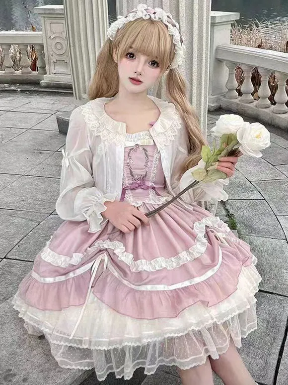 JSK Sweet Lolita Dress Polyester Sleeveless Jumper Sweet Lolita Dress