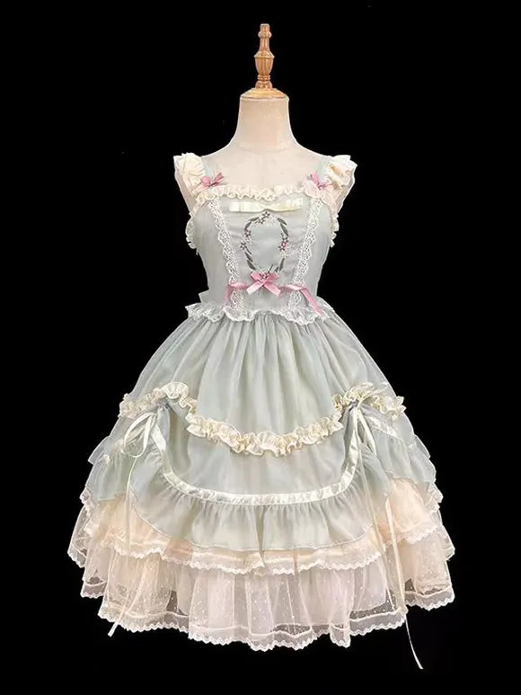 JSK Sweet Lolita Dress Polyester Sleeveless Jumper Sweet Lolita Dress