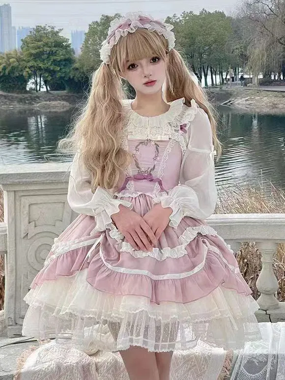 JSK Sweet Lolita Dress Polyester Sleeveless Jumper Sweet Lolita Dress