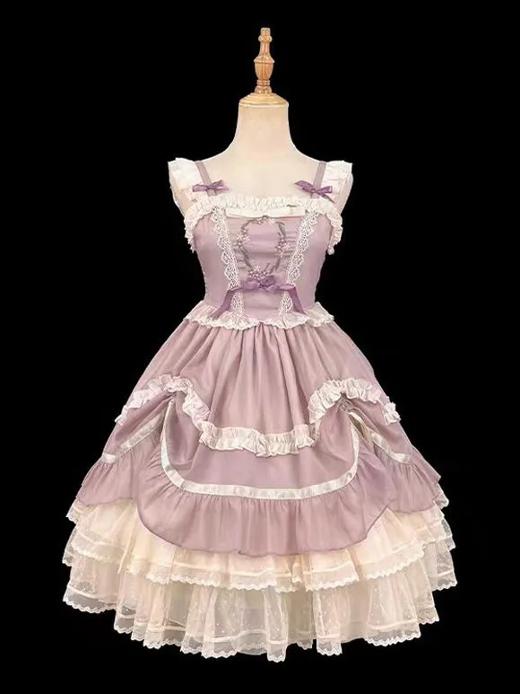 JSK Sweet Lolita Dress Polyester Sleeveless Jumper Sweet Lolita Dress