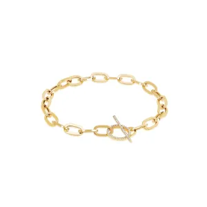 Jumbo Link Chain and Diamond Toggle Bracelet