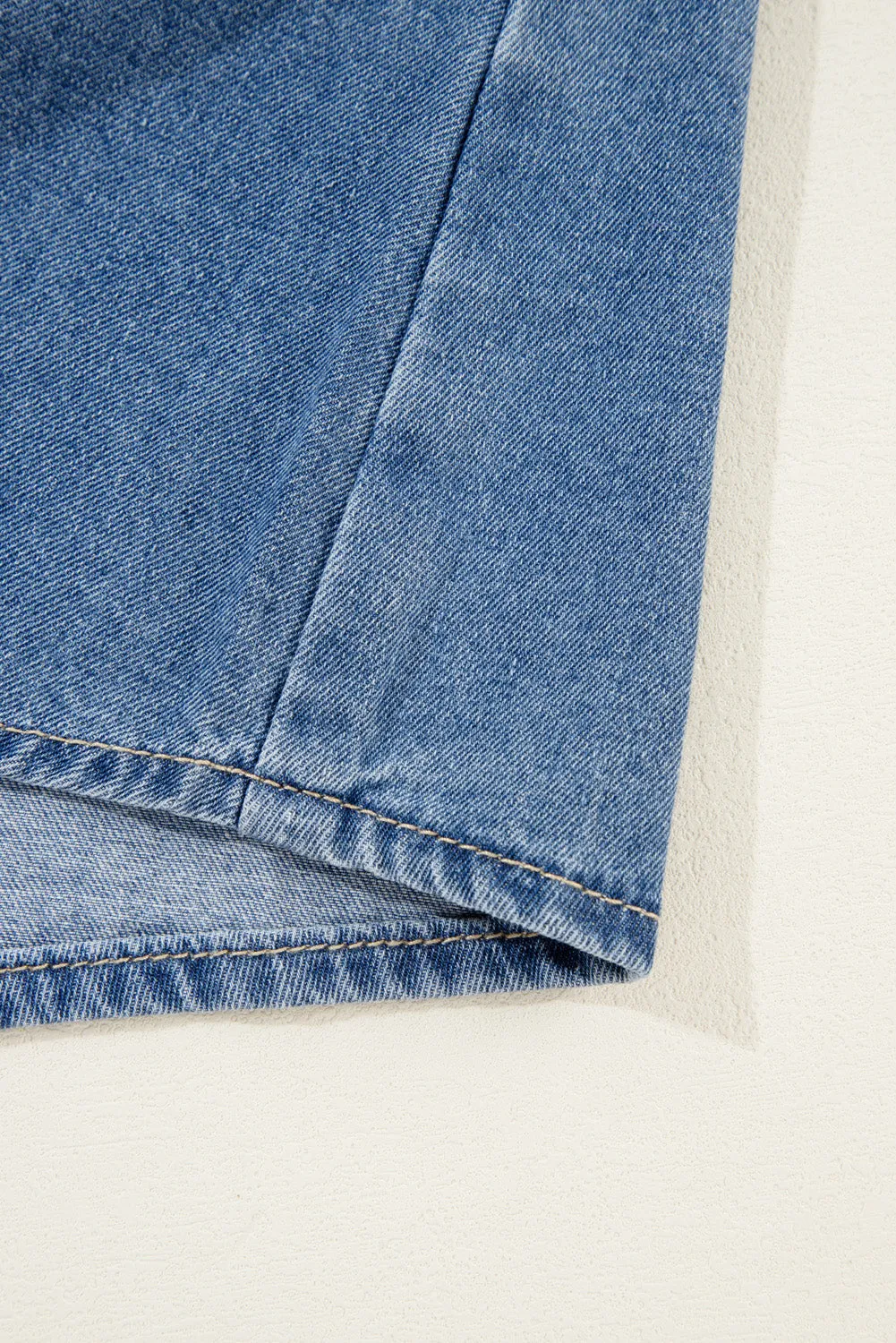 KaleaBoutique Flap Pockets Slim Buttoned Denim Shirt