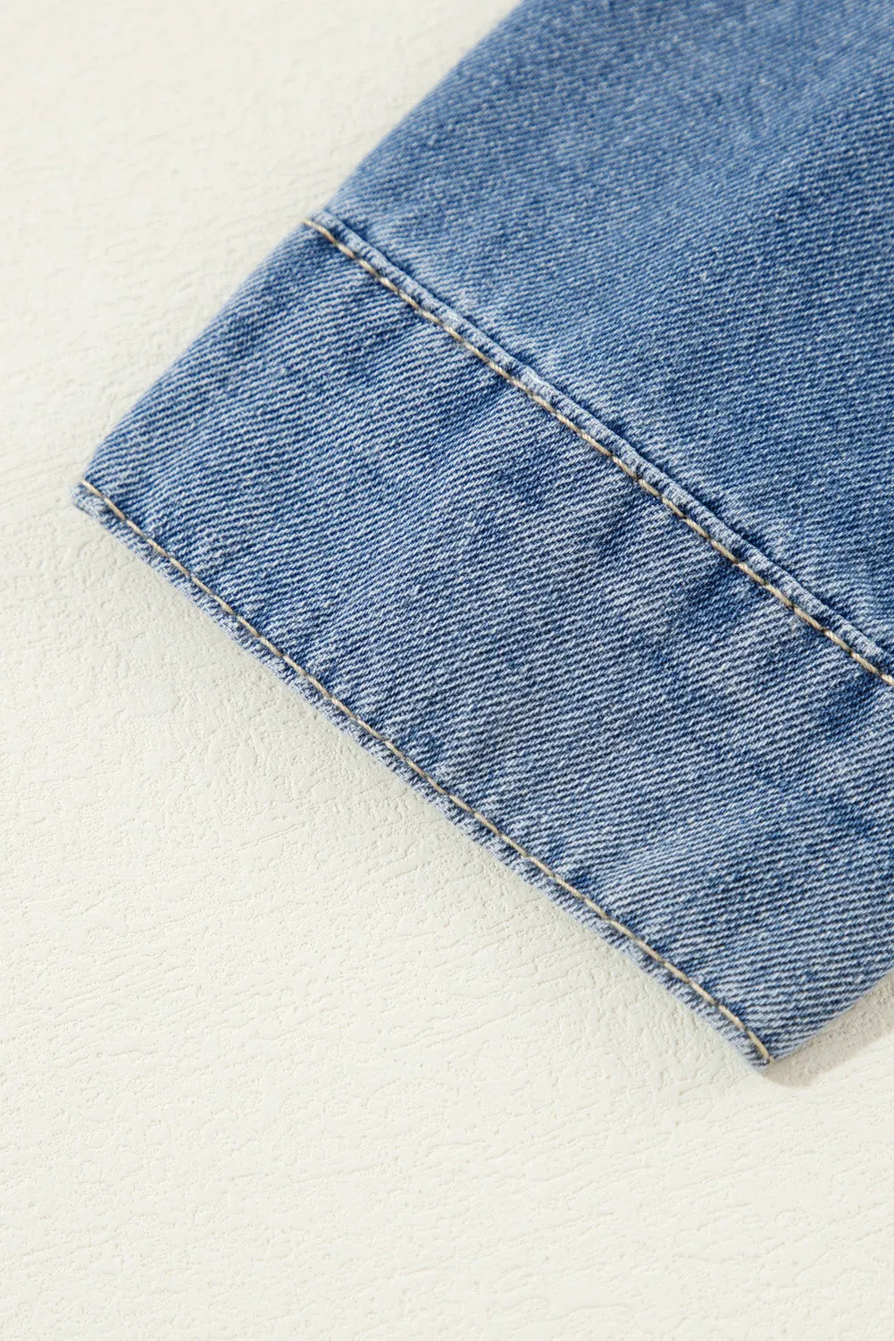 KaleaBoutique Flap Pockets Slim Buttoned Denim Shirt