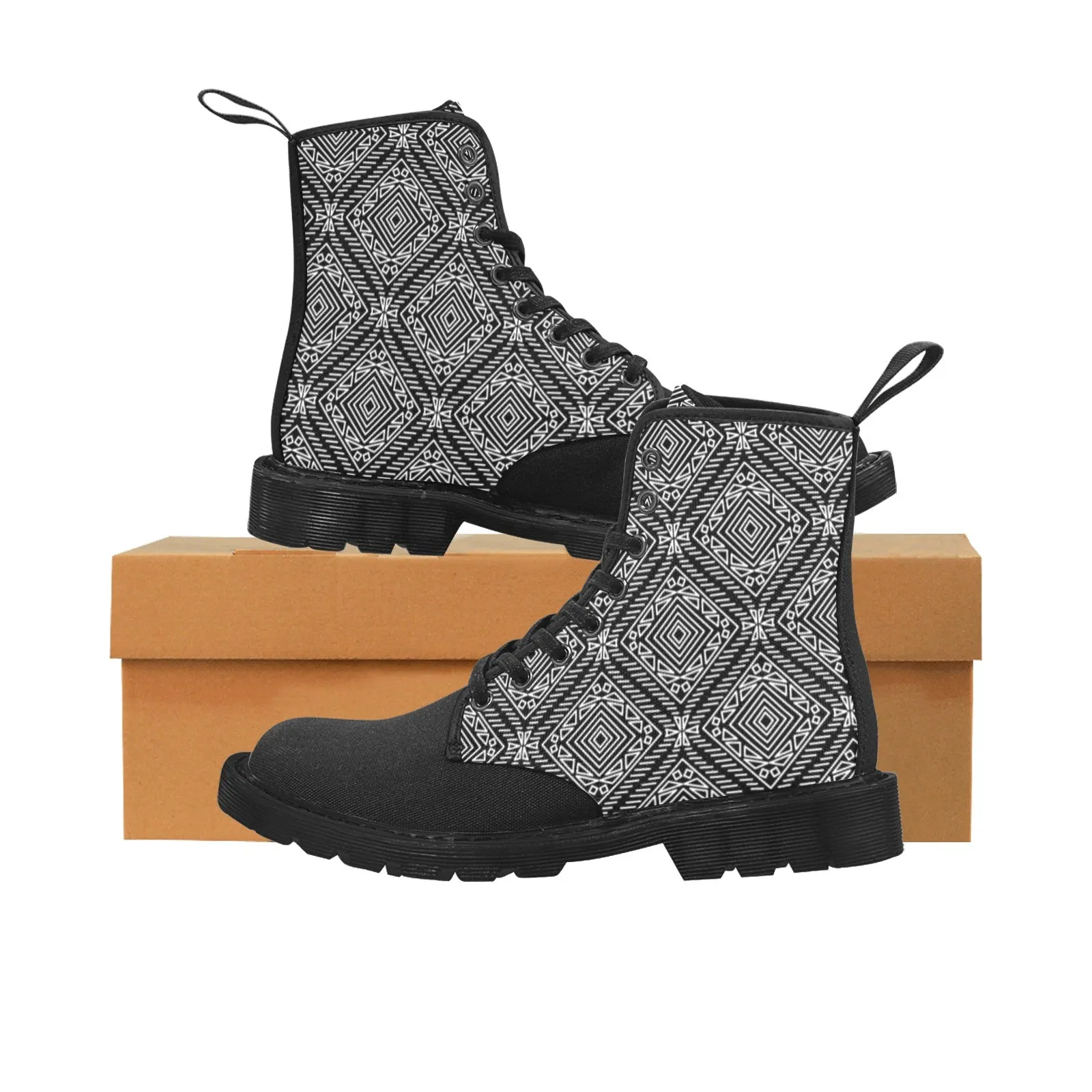 Kazi African Print Men Martin Boots