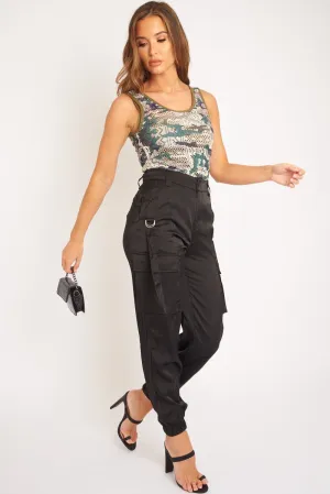 Khaki Camo Thin Knit Tank Top - Meghan