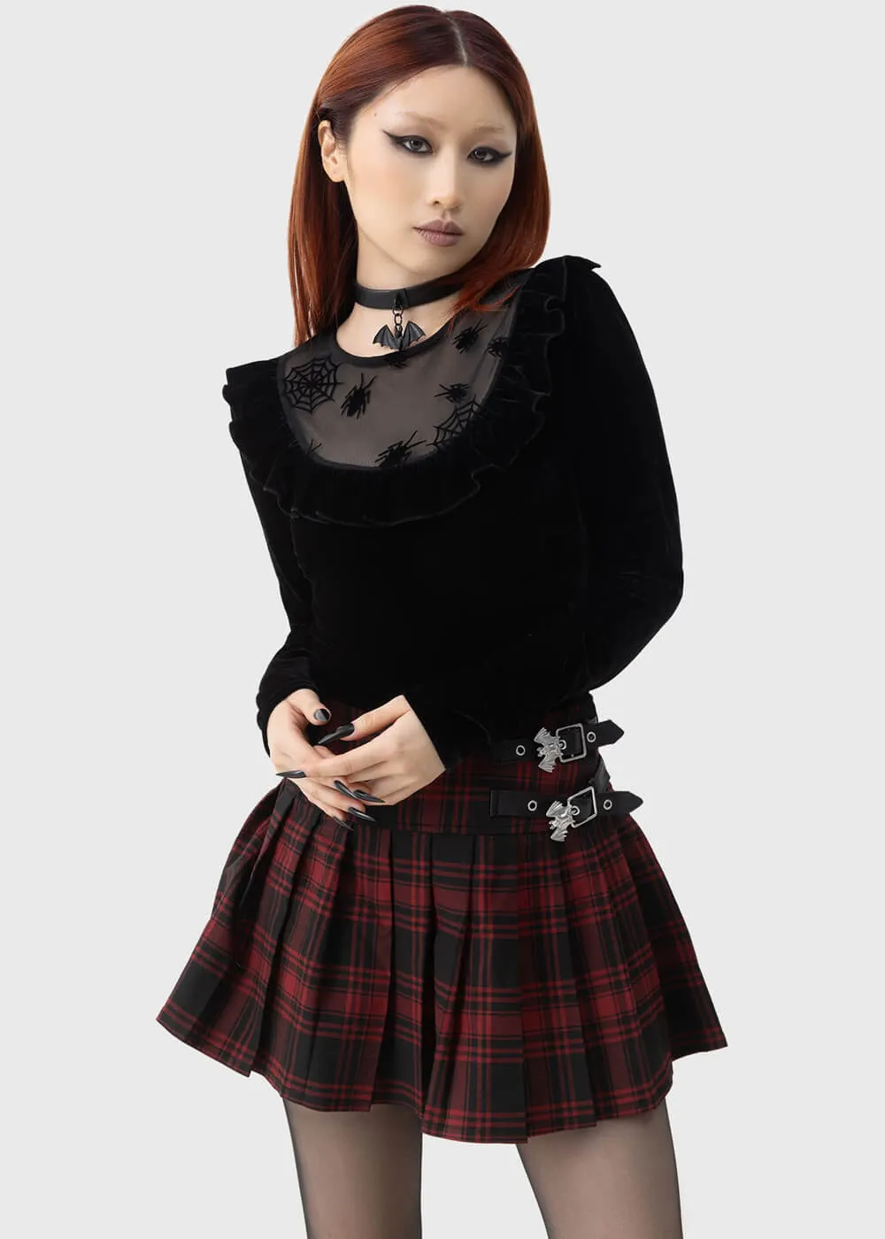Killstar x Beetlejuice Here Lies Beetlejuice Knit Sweater Black
