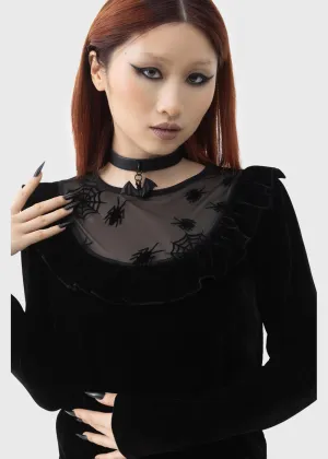 Killstar x Beetlejuice Here Lies Beetlejuice Knit Sweater Black