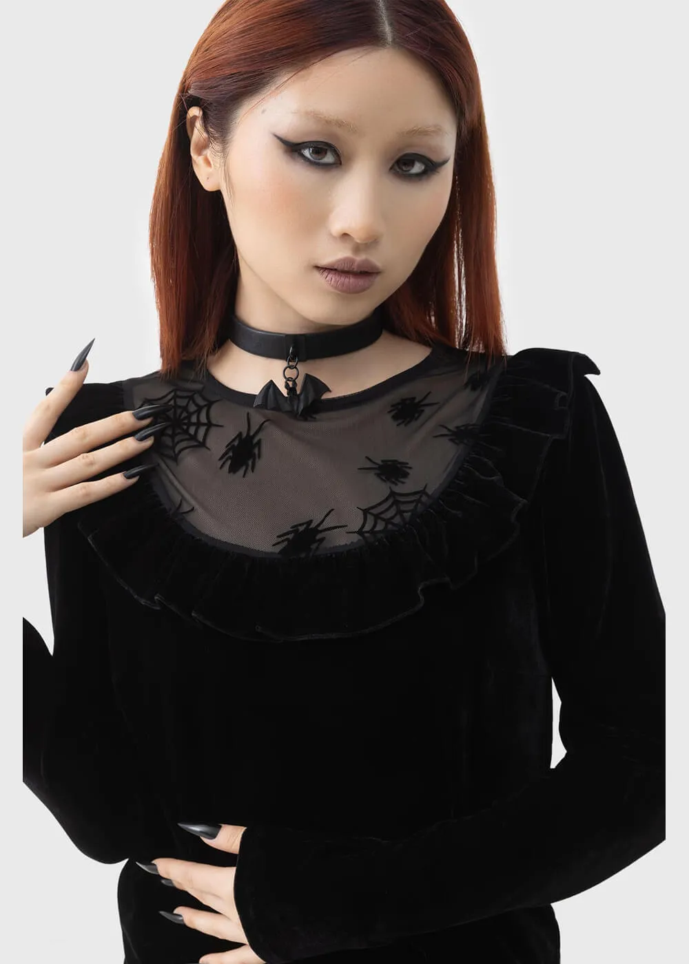 Killstar x Beetlejuice Here Lies Beetlejuice Knit Sweater Black