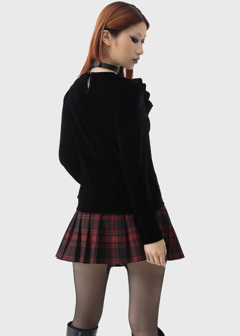 Killstar x Beetlejuice Here Lies Beetlejuice Knit Sweater Black