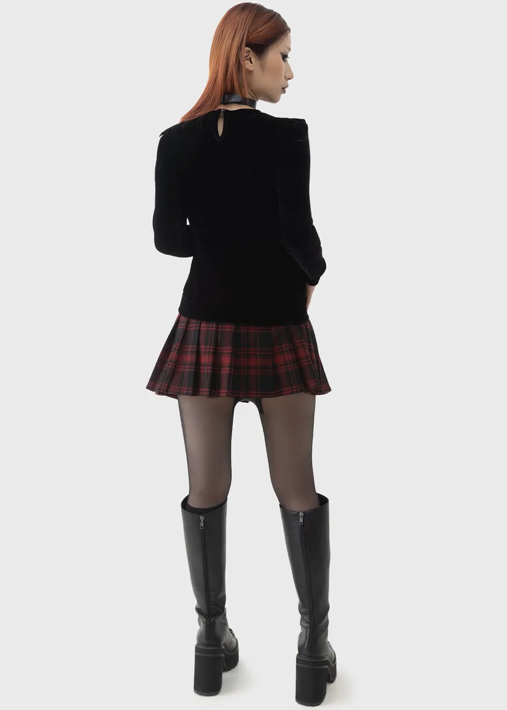 Killstar x Beetlejuice Here Lies Beetlejuice Knit Sweater Black