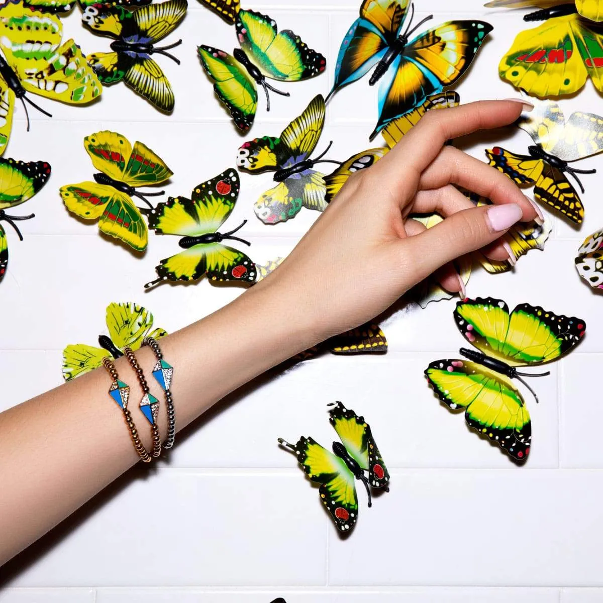 Kite | Silver | Enamel | Crystal Charm Bracelet