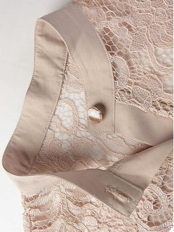 Lace Shoulder Cardigan Dress