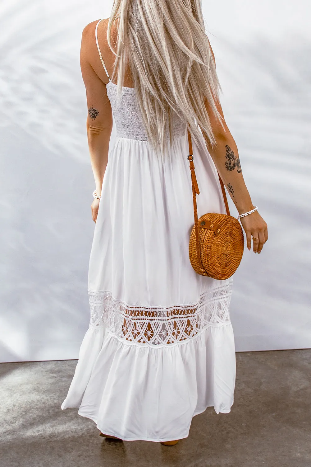 Lace Spaghetti Strap Maxi Dress