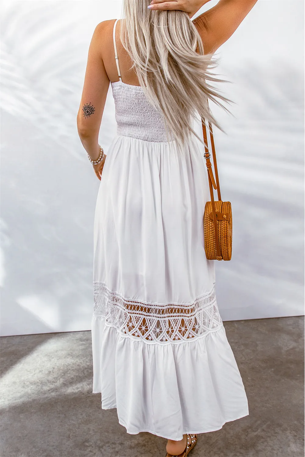 Lace Spaghetti Strap Maxi Dress