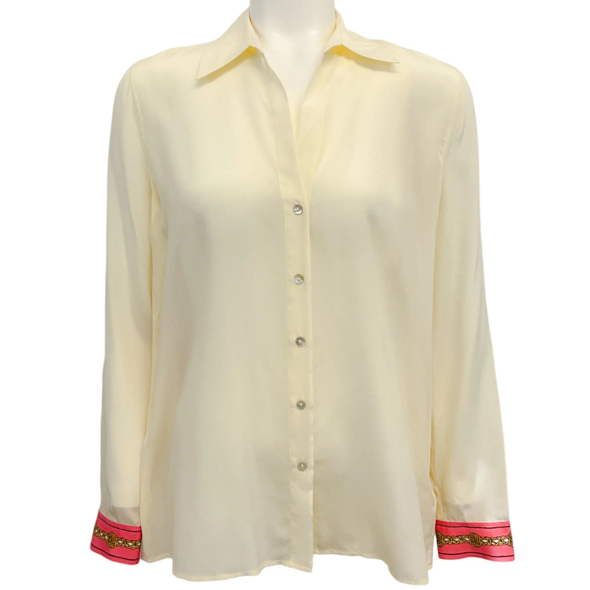 L'Agence Ivory Silk Gio Blouse