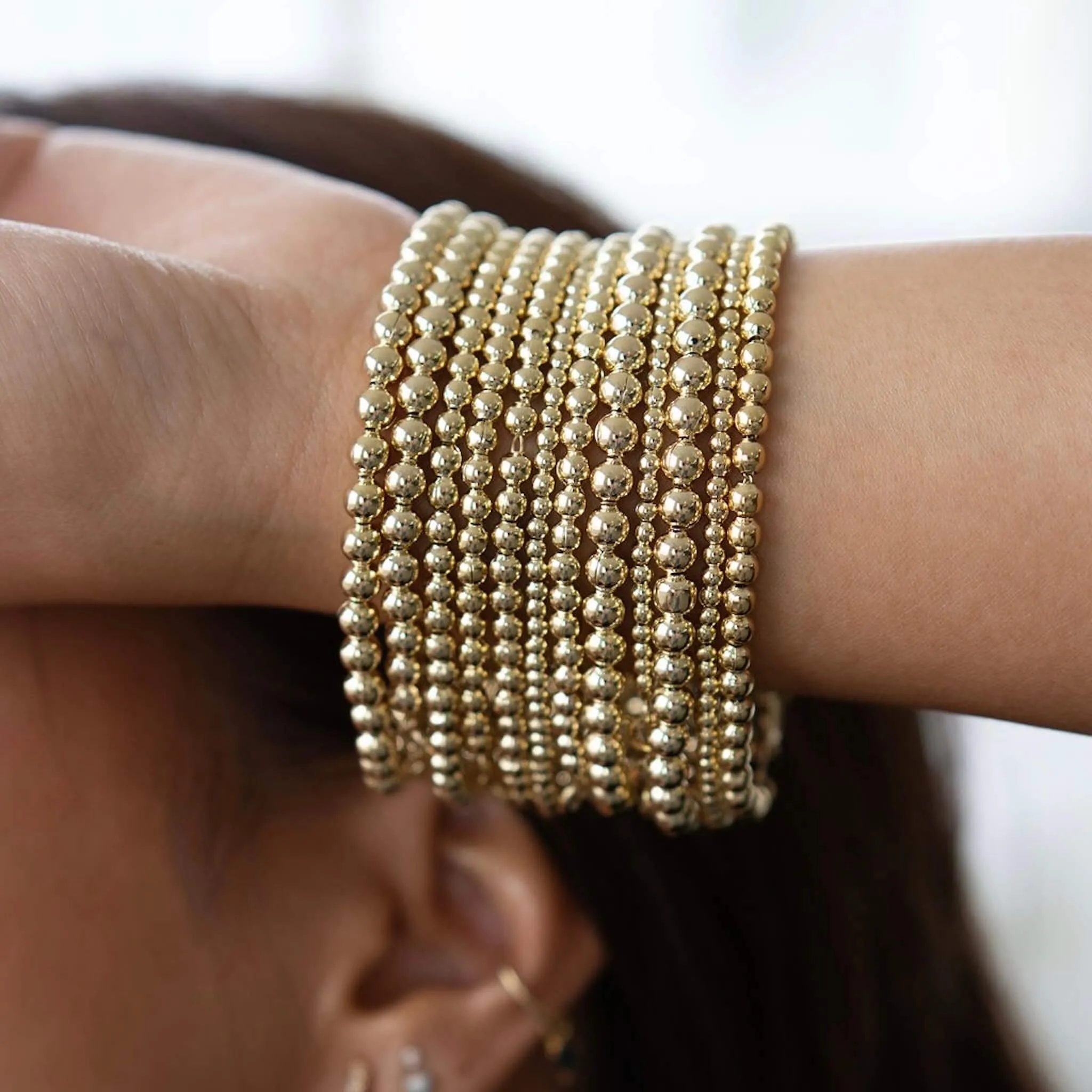 Large Beaded Chain Bracelet