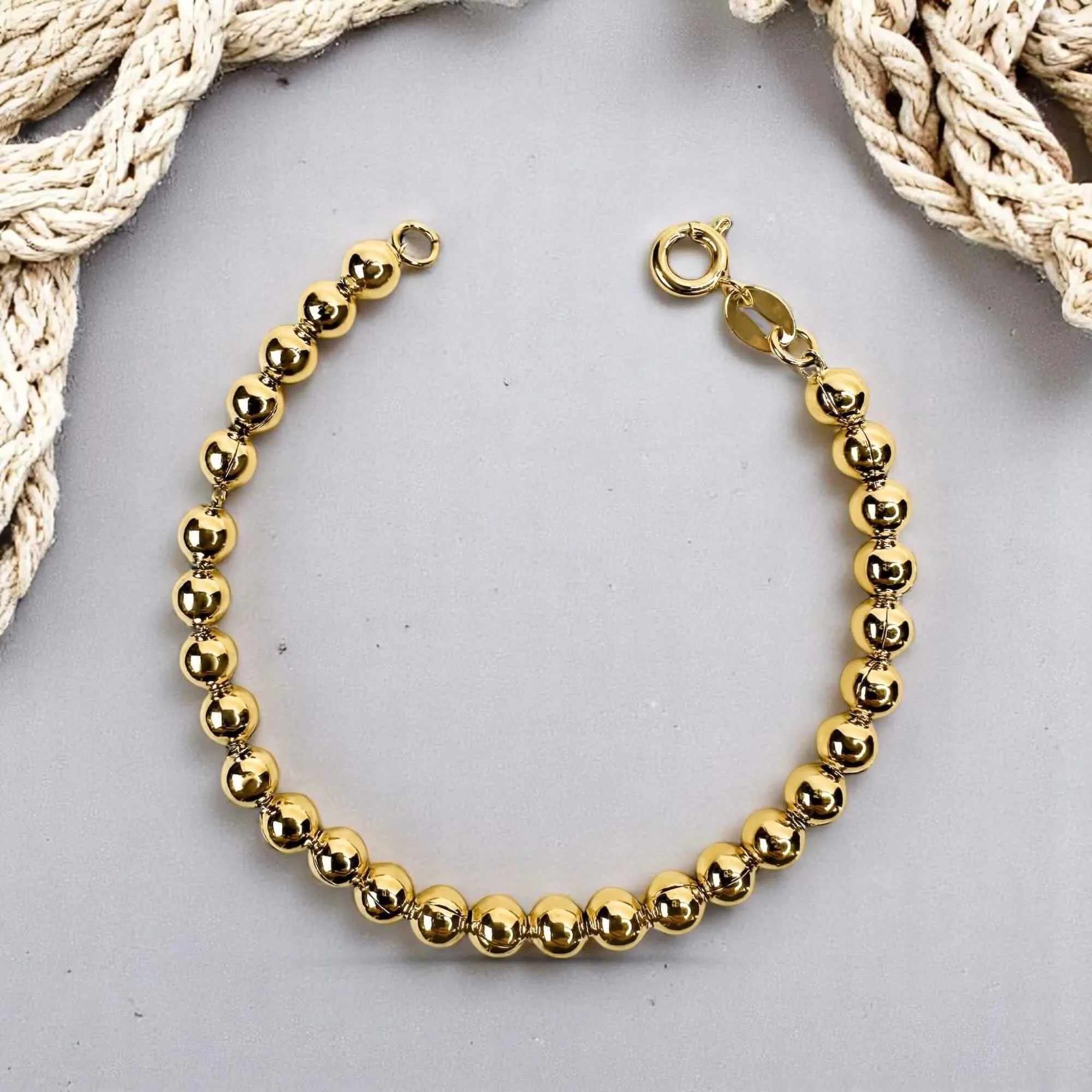 Large Beaded Chain Bracelet