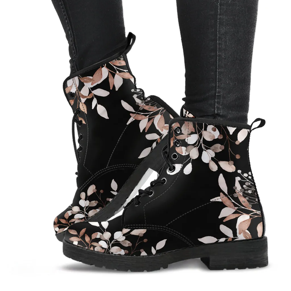 Larisa Leaves Lace Up Ankle Boots