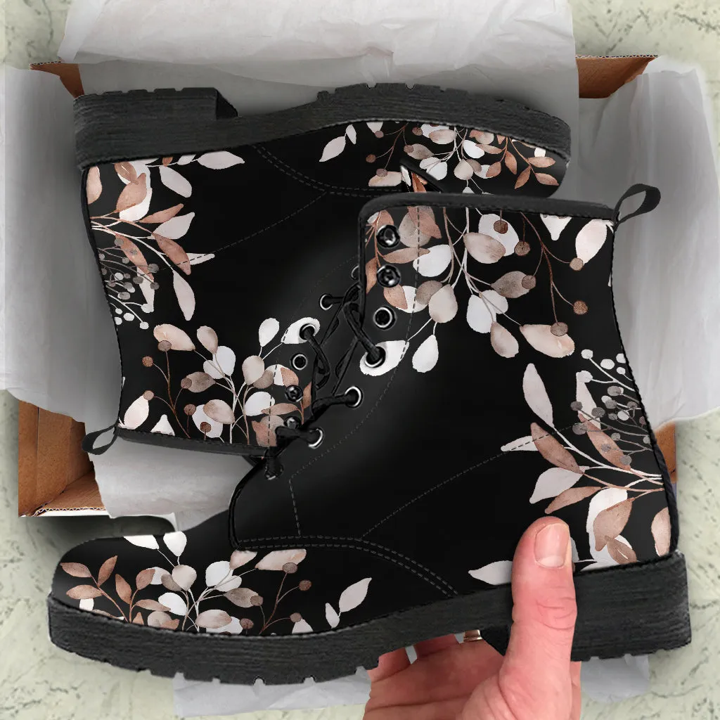 Larisa Leaves Lace Up Ankle Boots