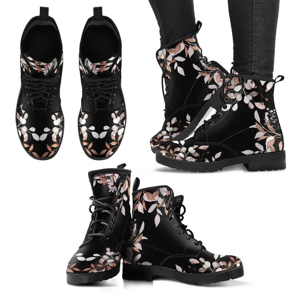 Larisa Leaves Lace Up Ankle Boots