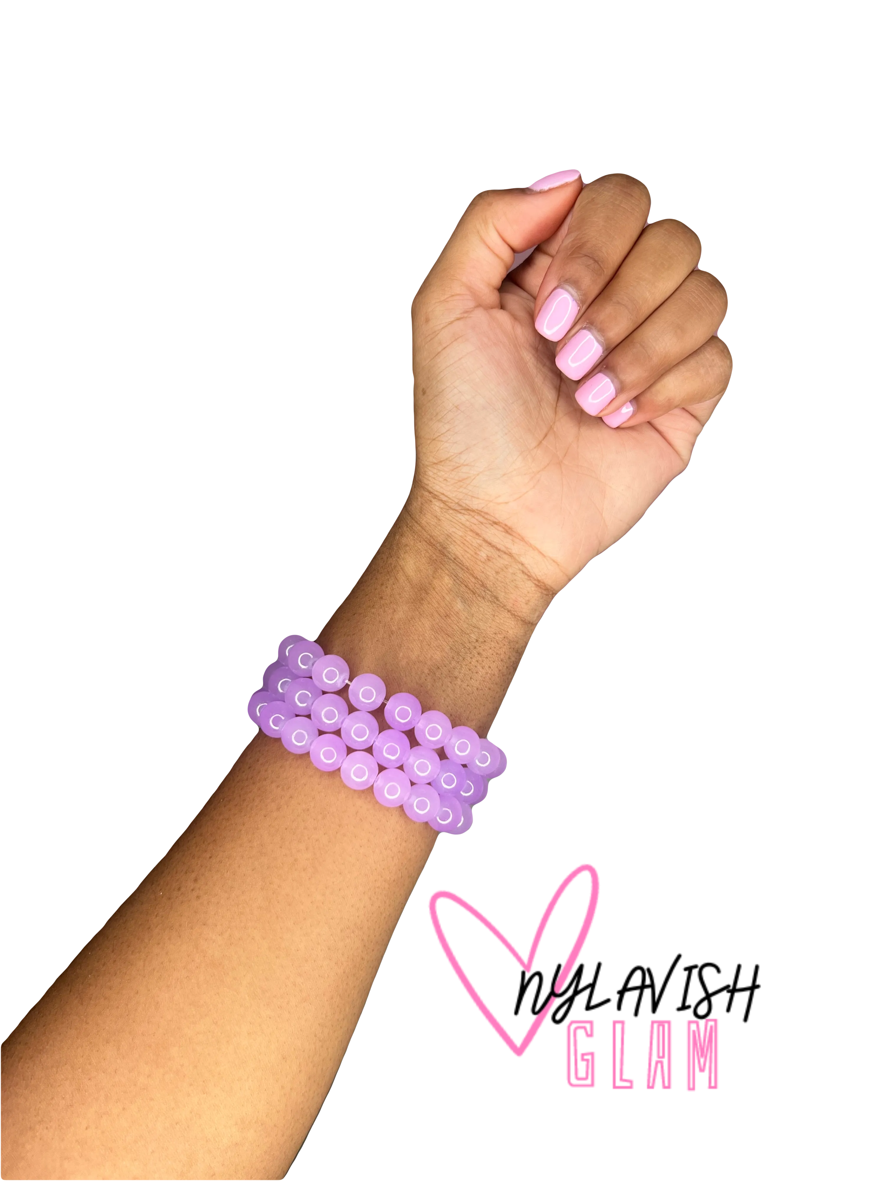 Lavender Purple Beaded Bracelet
