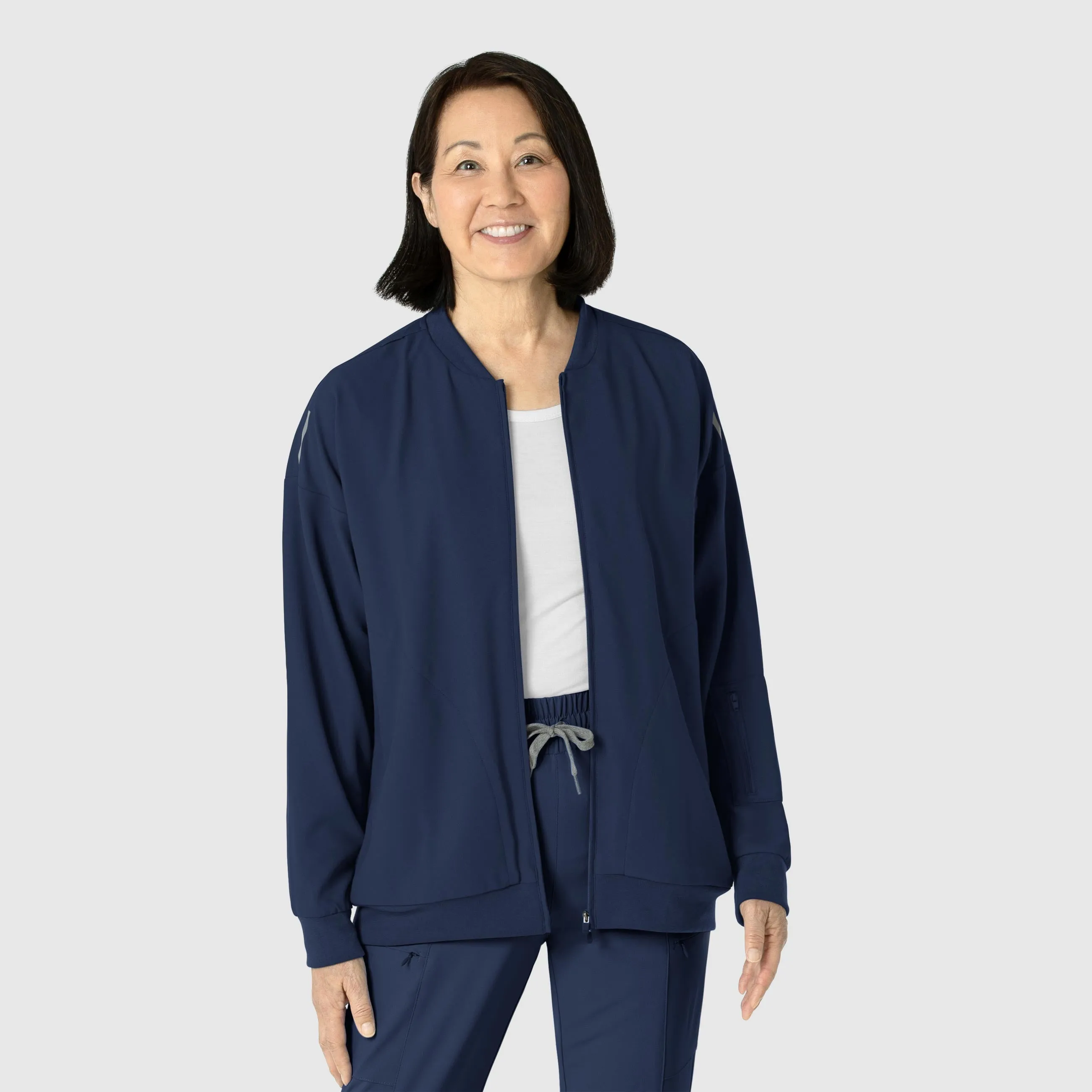 Layers 8066 Bomber Scrub Jacket Navy