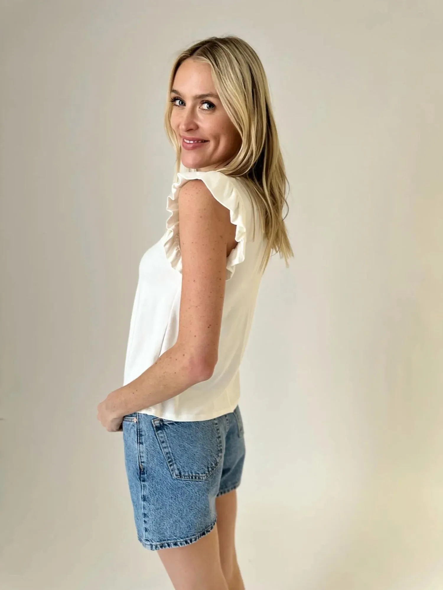 Leah Ruffle Top
