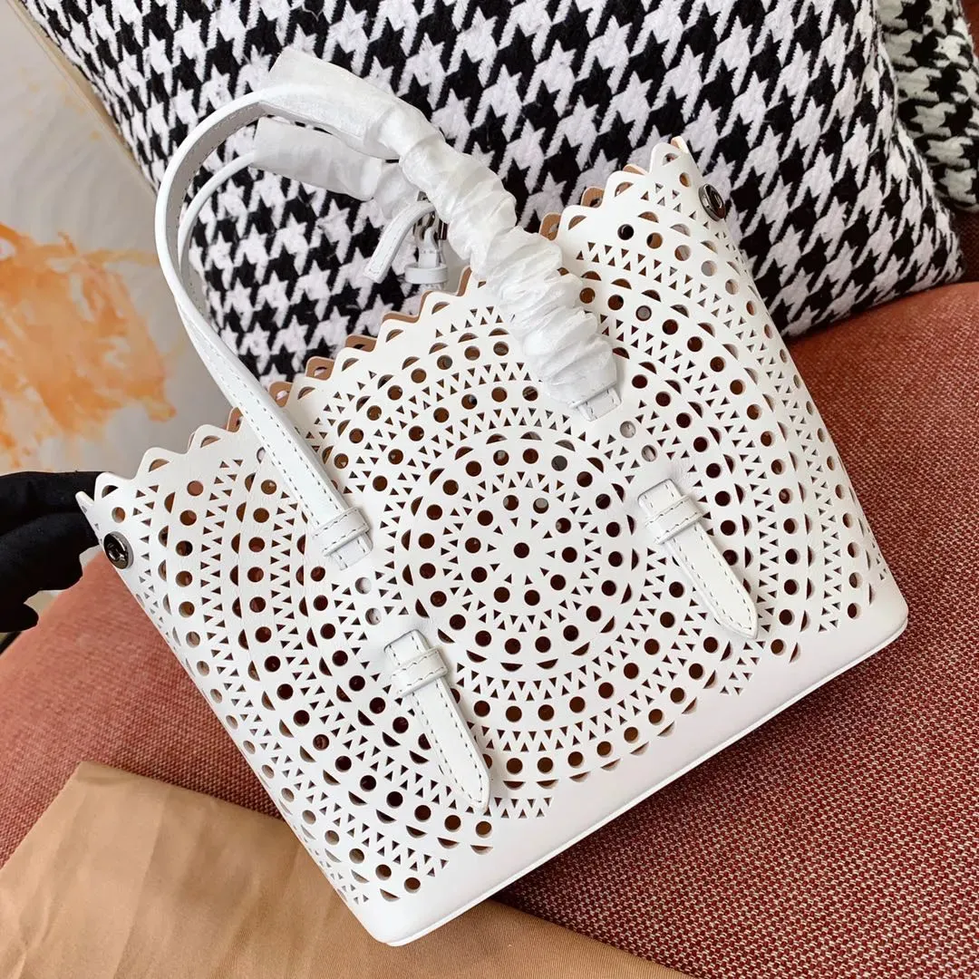 Leather  Hollow out Tote Bag