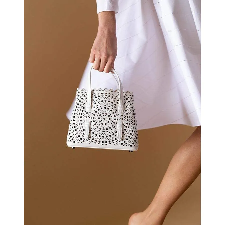 Leather  Hollow out Tote Bag