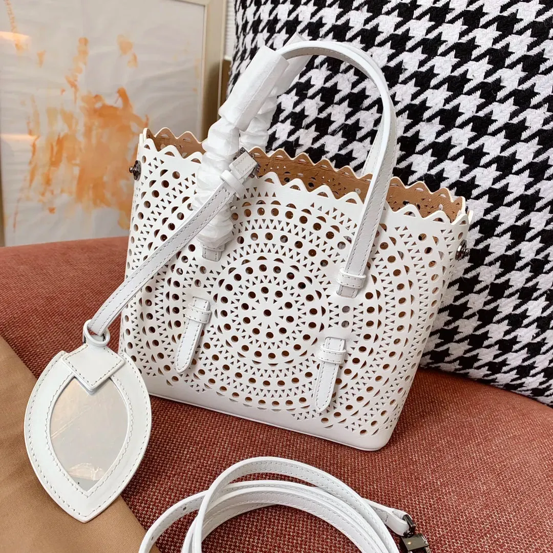 Leather  Hollow out Tote Bag