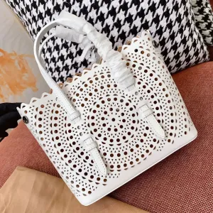 Leather  Hollow out Tote Bag