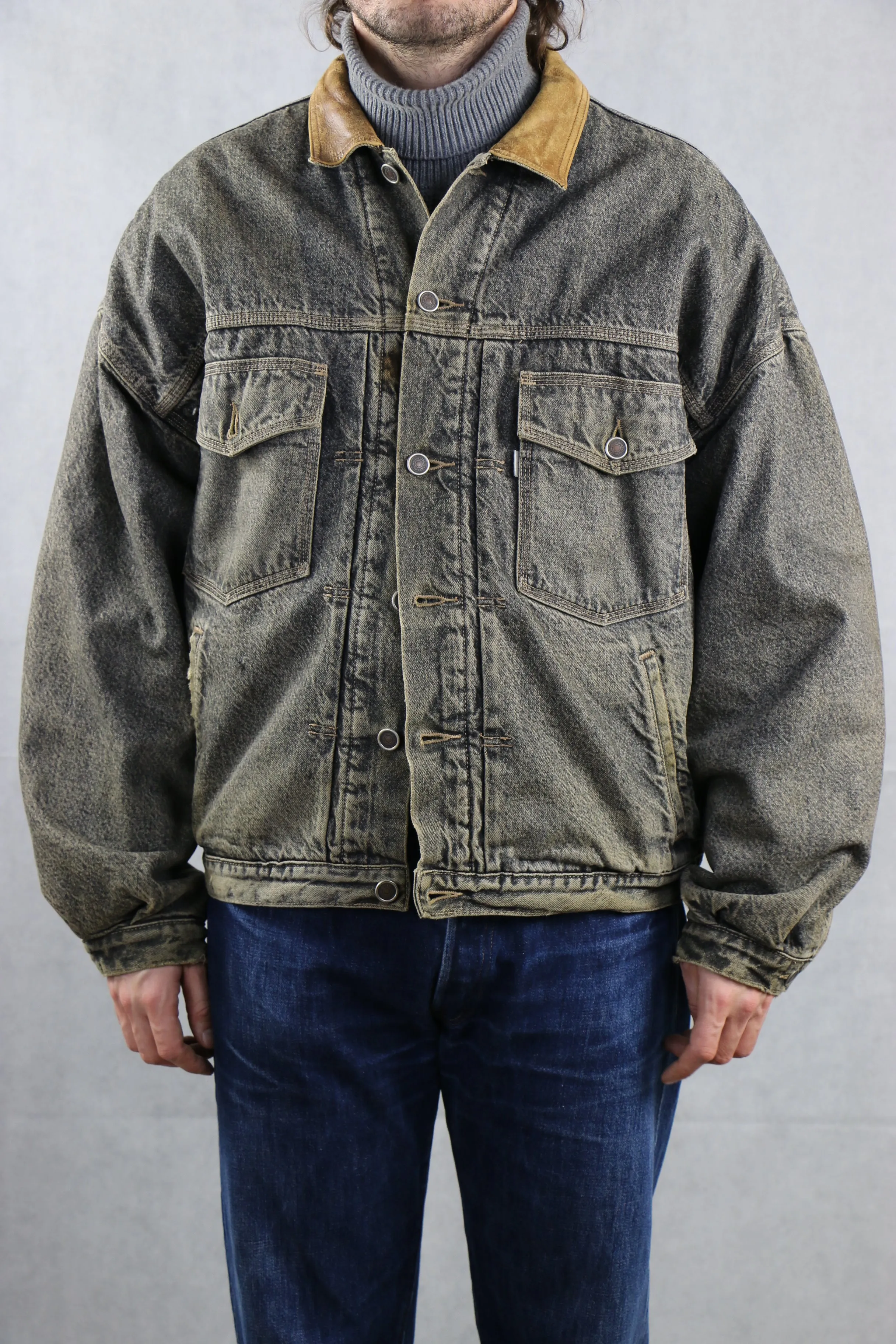 Levi's 'Silver Tag' Denim Jacket w/ leather collar
