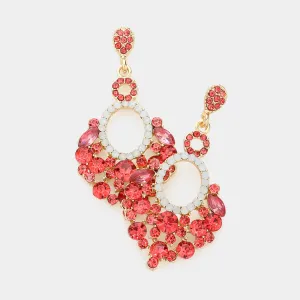 Little Girls Coral Chandelier Pageant Earrings | 389123