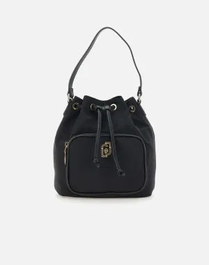 Liu Jo Achala Black Nylon Bucket Bag