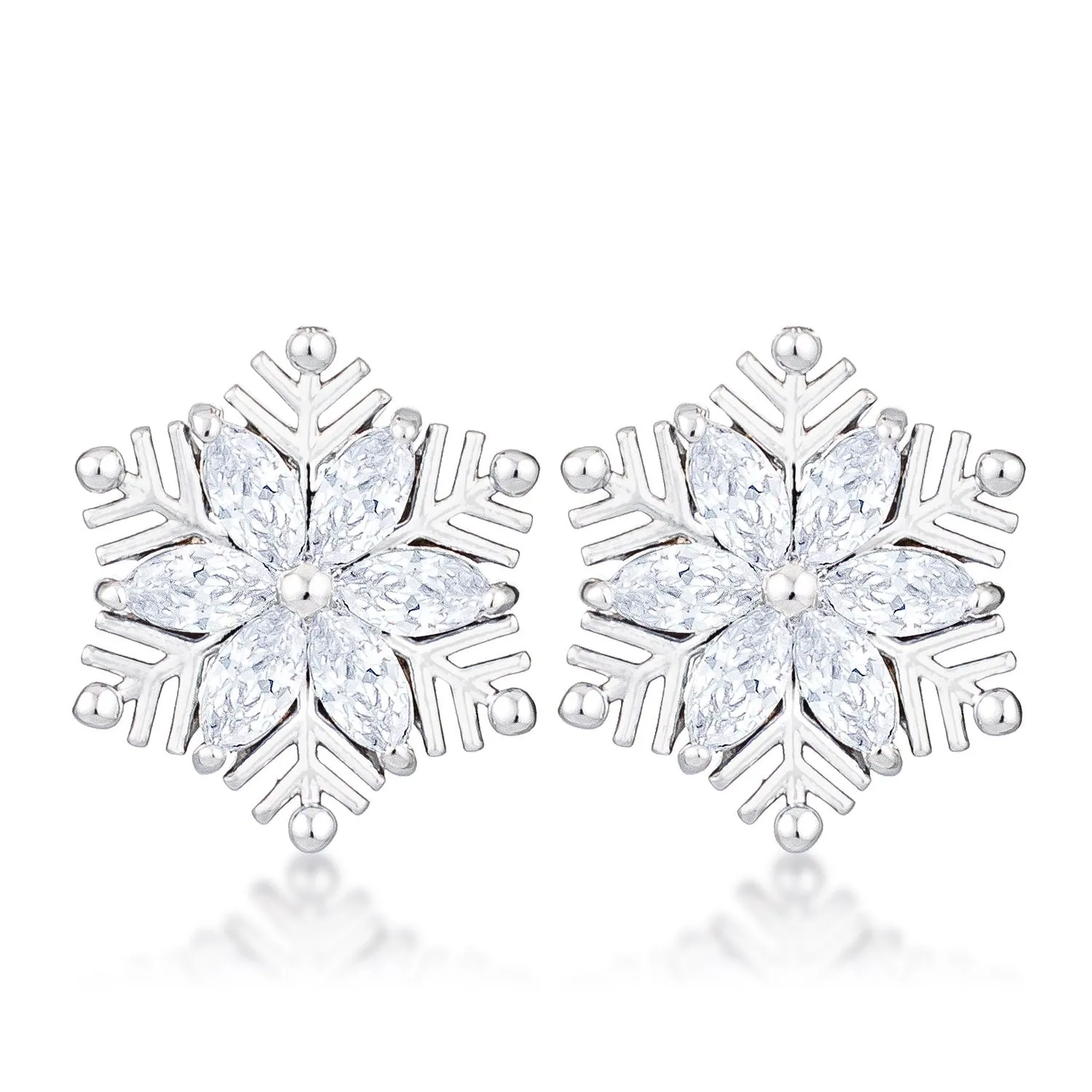 Liv Brilliant Snowflake Silver Earrings