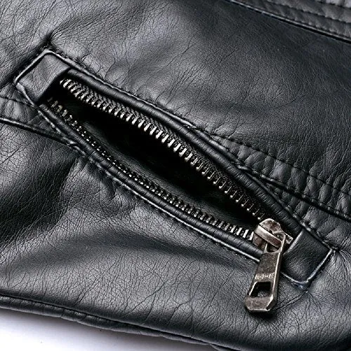 LJYH Boys' Faux Leather Motorcycle Jacket, Spring Zipper Coats.