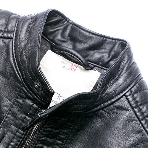 LJYH Boys' Faux Leather Motorcycle Jacket, Spring Zipper Coats.