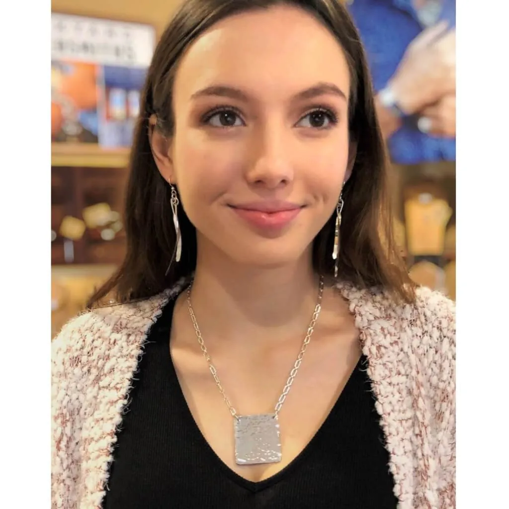 Long Double Strand Wispy Silver Earrings