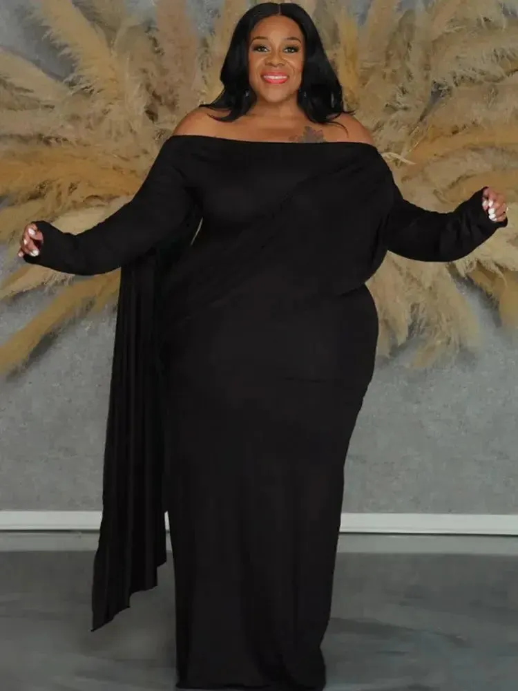 Loose Cascading Robe Maxi Dress