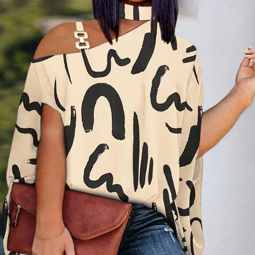 Loose Hollow Out Halter Short Batwing Sleeve Top Blouses Streetwear