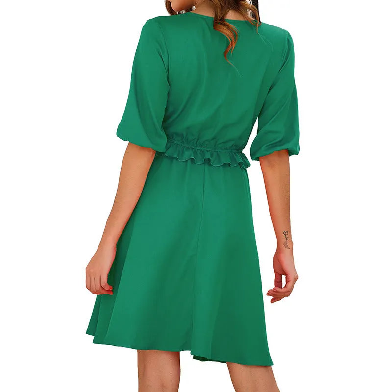 Loose Slim Short-sleeved Sweet Dress