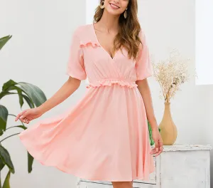 Loose Slim Short-sleeved Sweet Dress