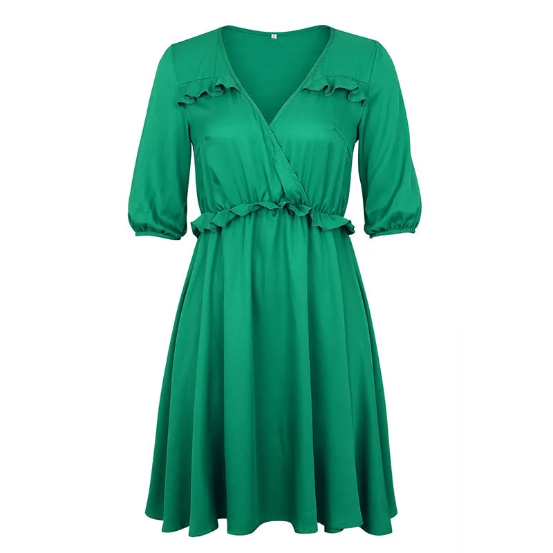 Loose Slim Short-sleeved Sweet Dress