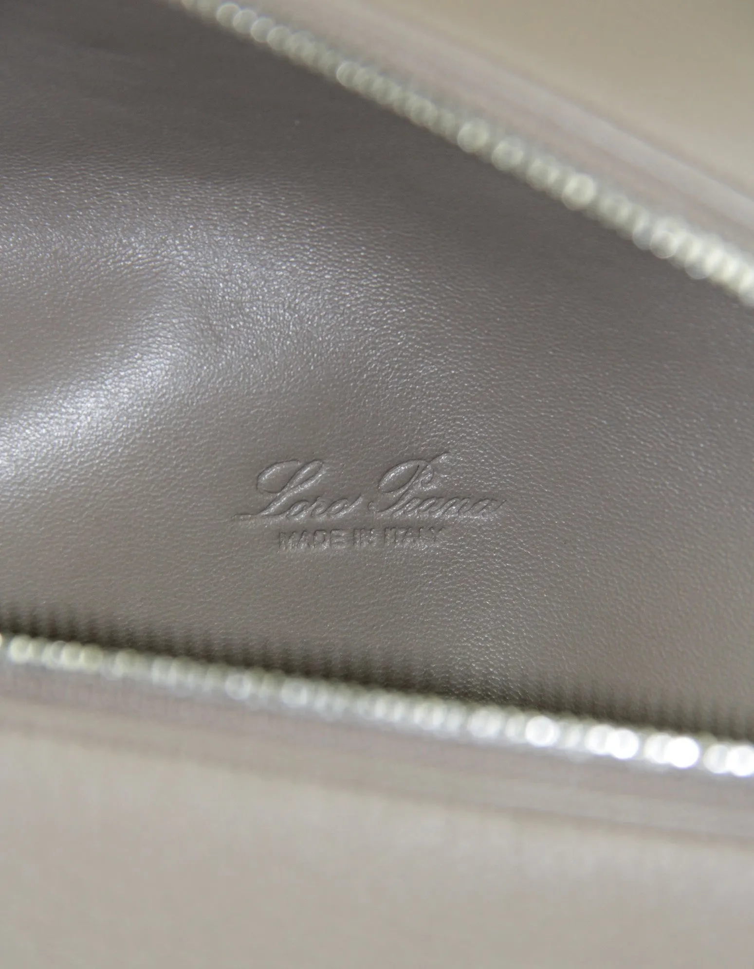 Loro Piana Grey Leather Extra Pocket L23.5 Backpack