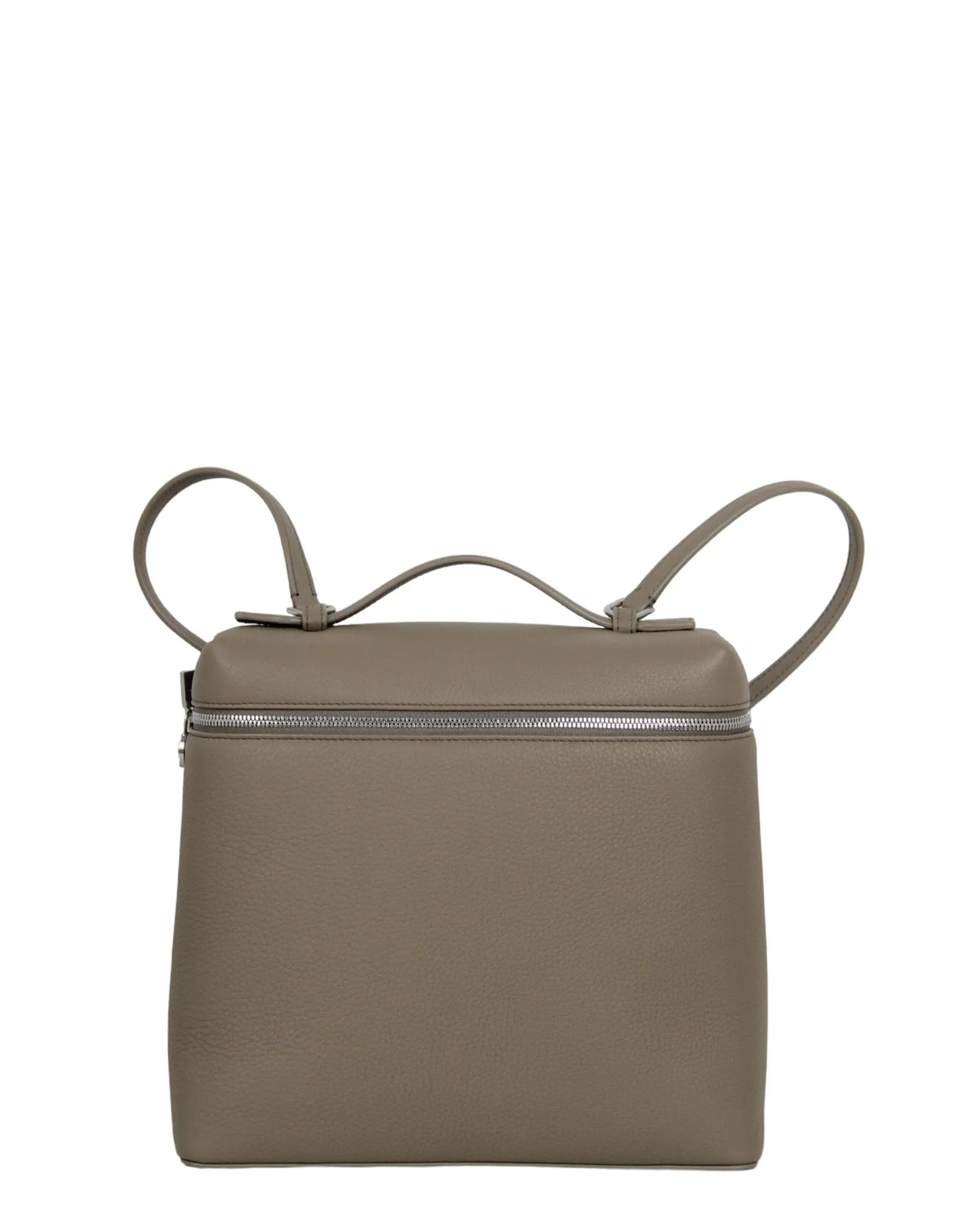 Loro Piana Grey Leather Extra Pocket L23.5 Backpack