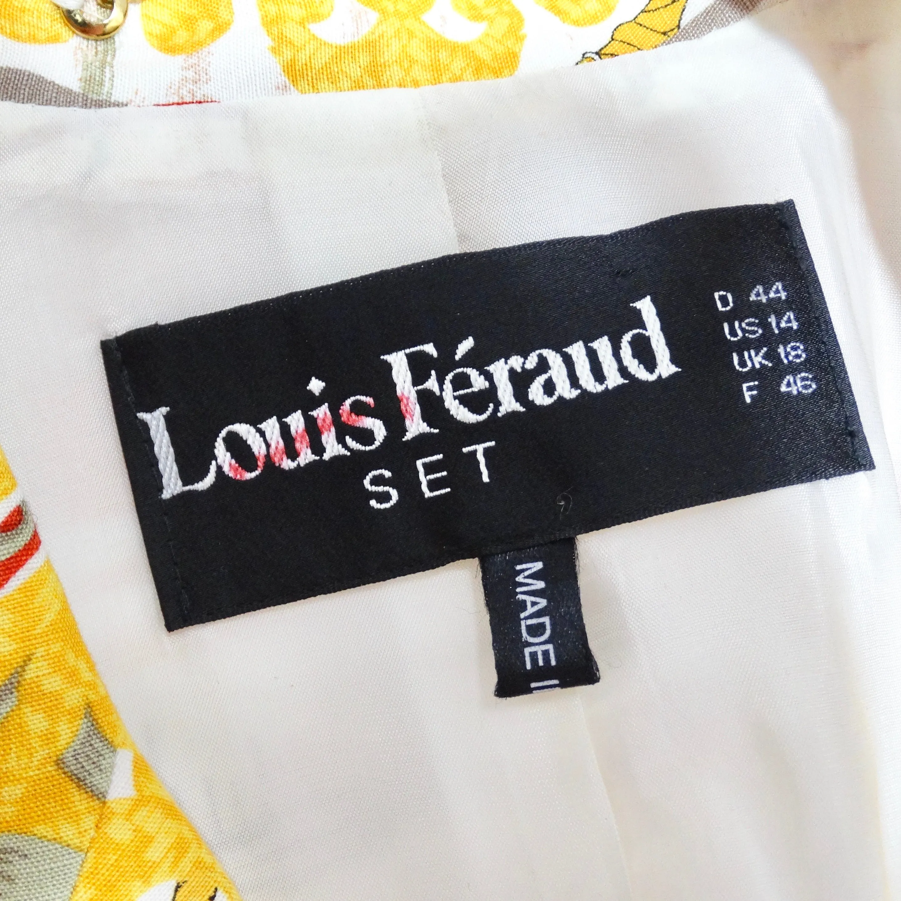 Louis Feraud 1980s Western Motif Print Blazer