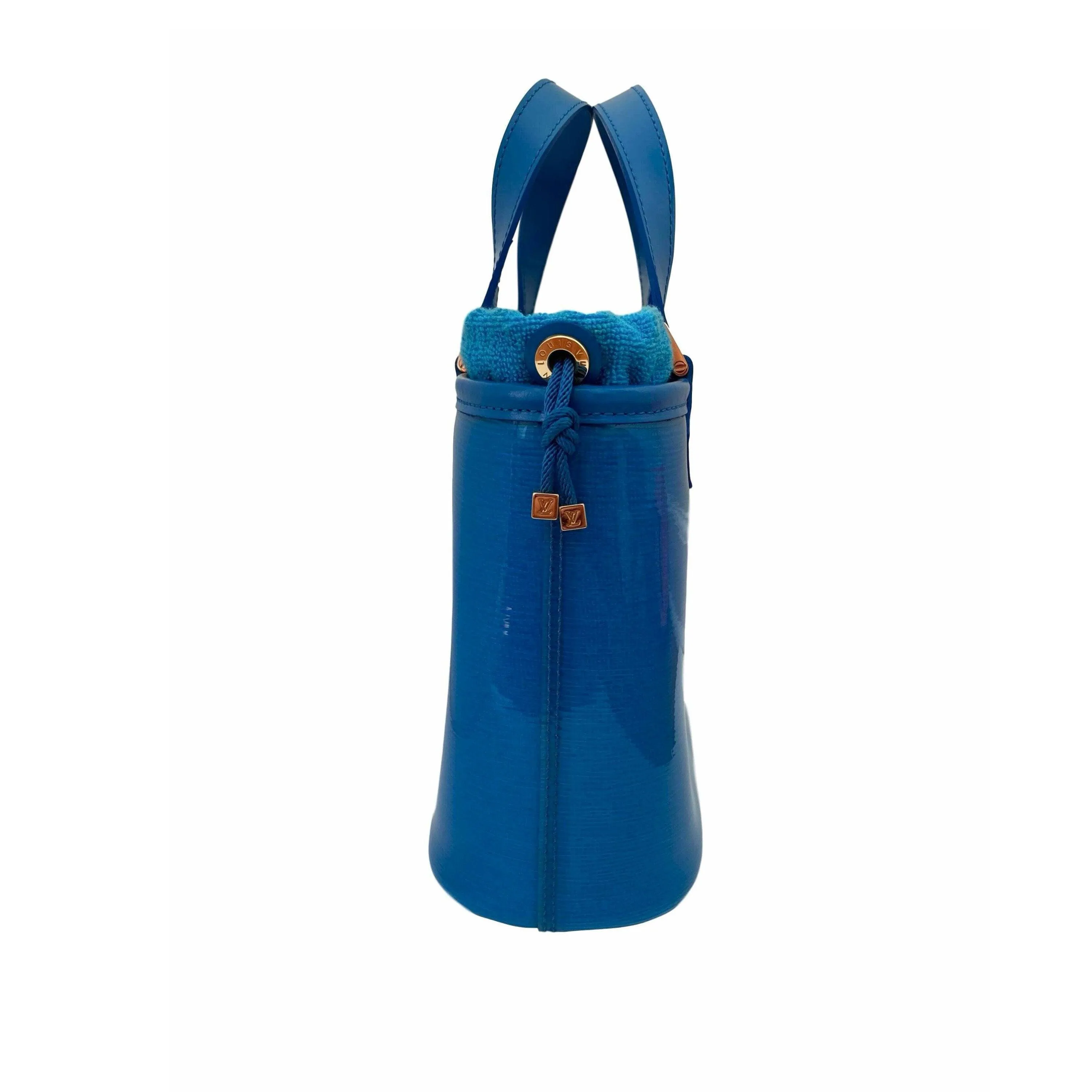 Louis Vuitton Blue Coated Bucket Bag