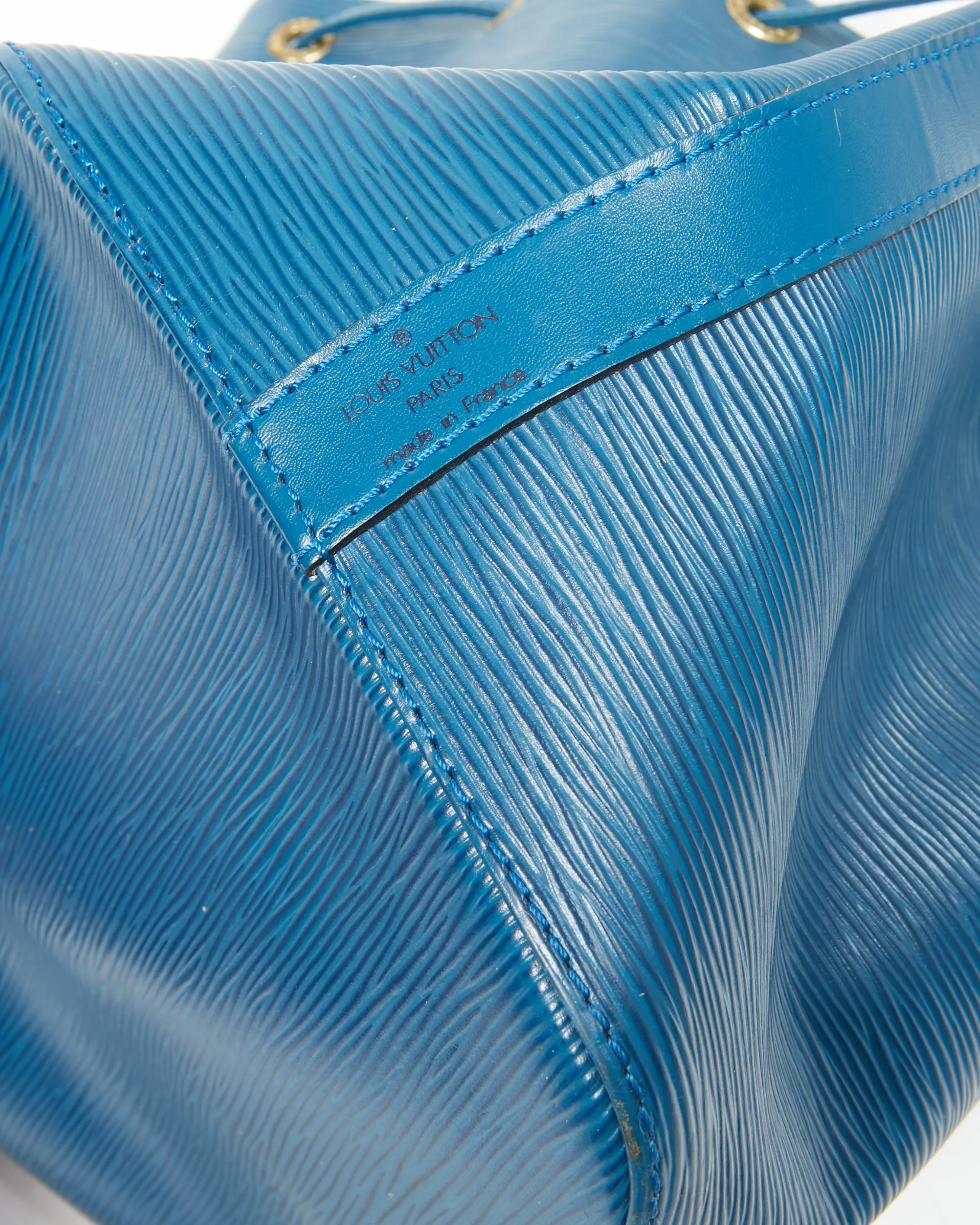 Louis Vuitton Blue Epi Petit Noe Bucket Bag